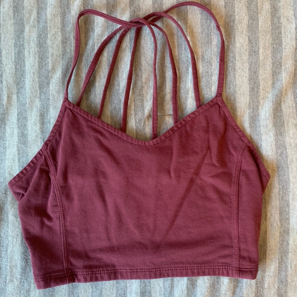 Crop top size S maroon